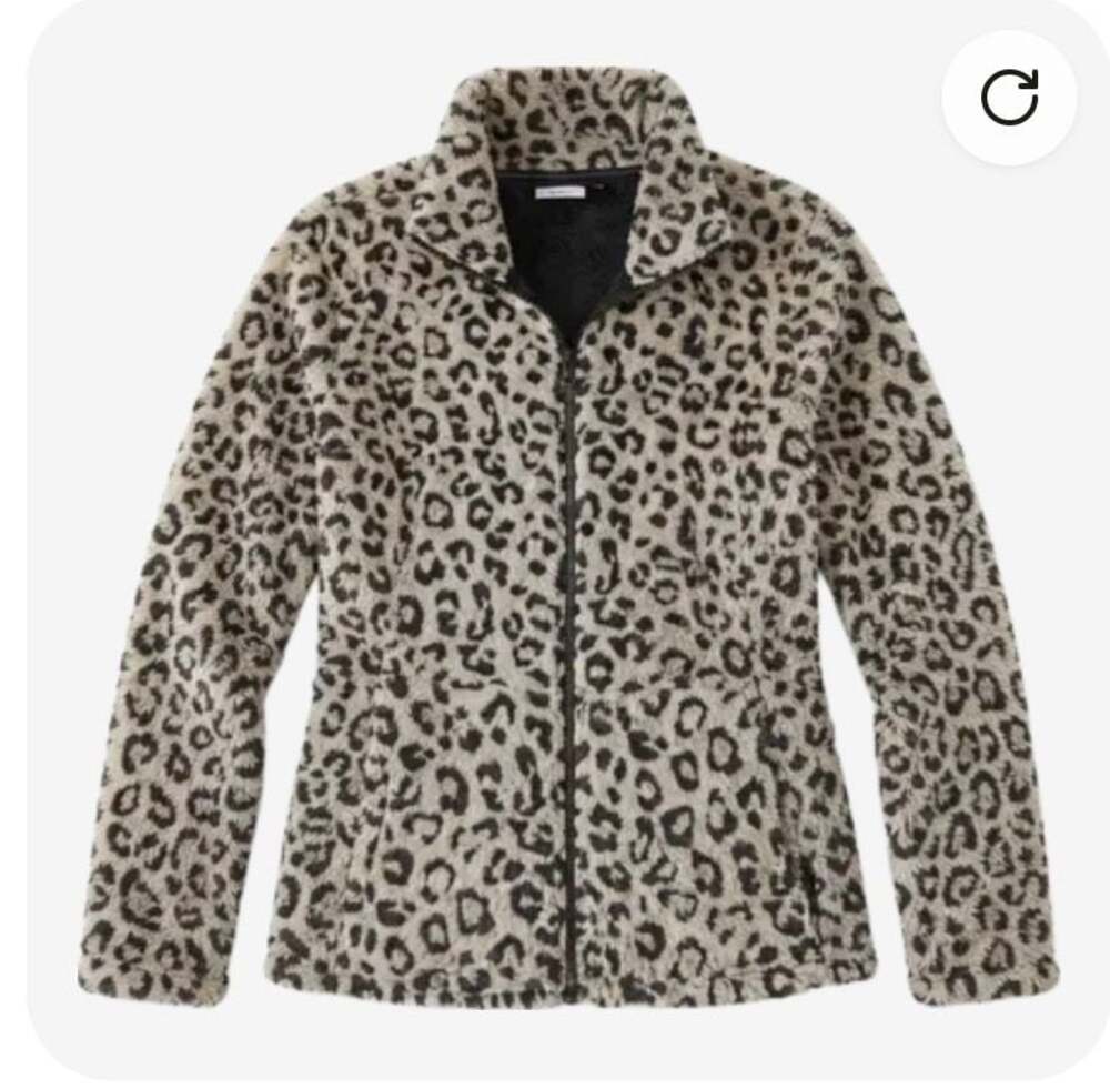 Hot Chillys Leopard Print Fleece Full Zip Jacket